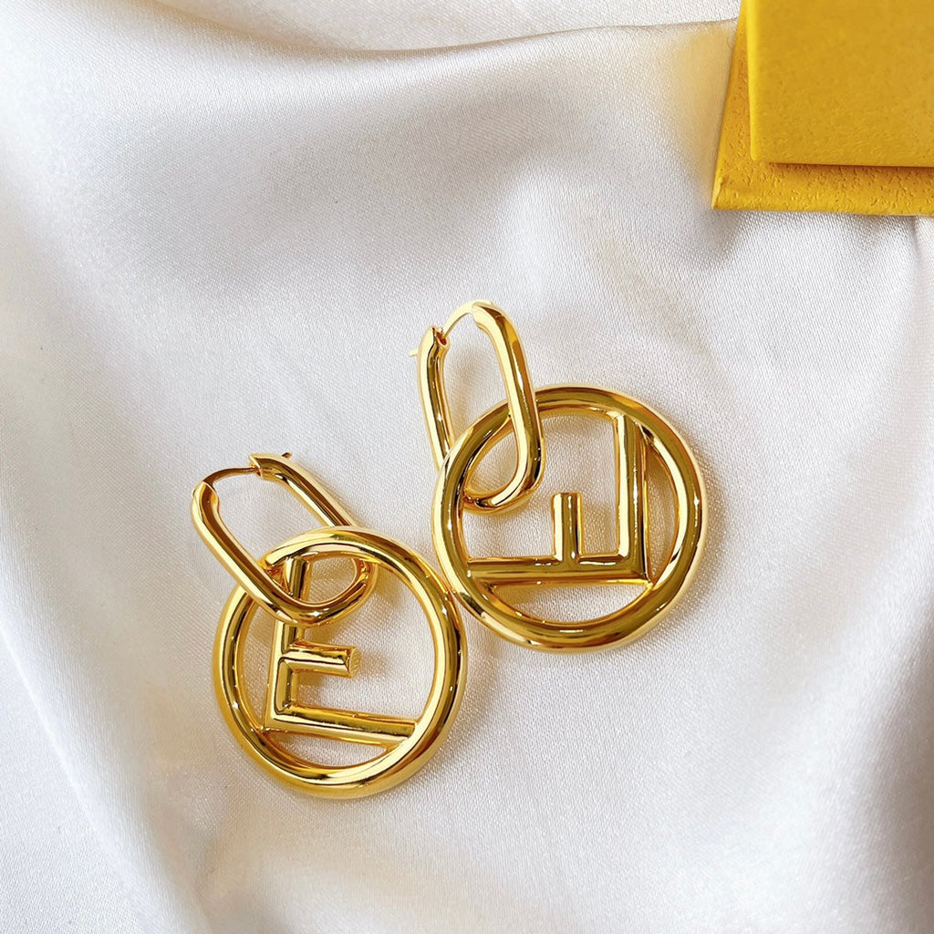 FENDI F LOGO EARRINGGS