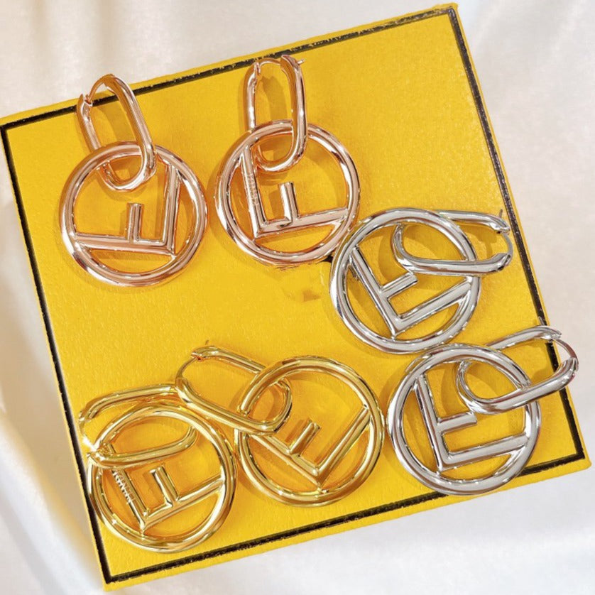 FENDI F LOGO EARRINGGS