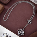 LOEWE PAVED ANAGRAM SIVLER DIAMOND NECKLACE