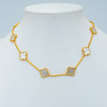 Van Cleef & Arpels VINTAGE WHITE MOP NECKLACE 10 MOTIFS GOLD