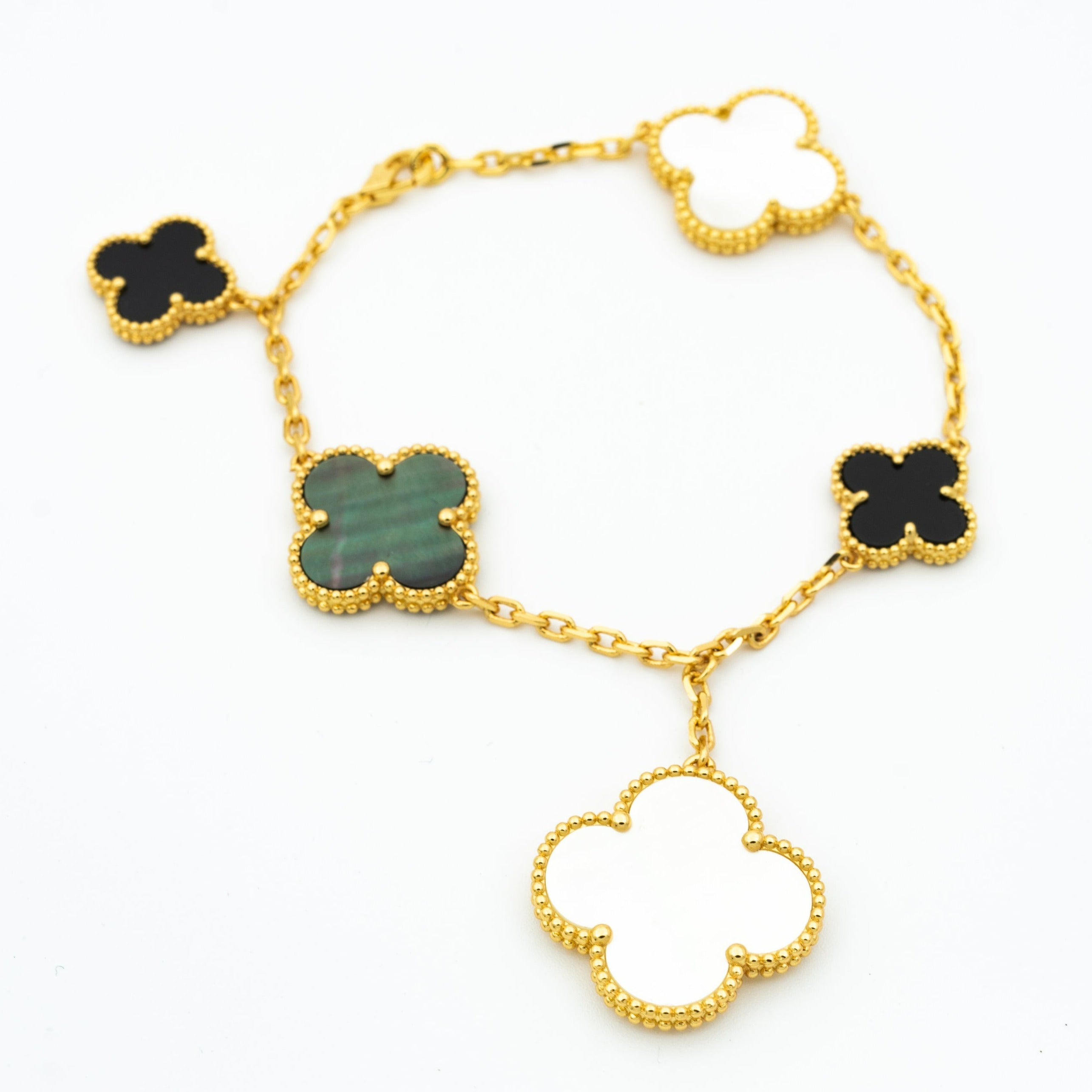 Van Cleef & Arpels CLOVER BRACELET 5 MOTIFS ONYX MOP