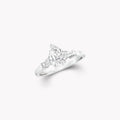 GRAFF PROMISE PEAR SHAPE SILVER DIAMOND ENGAGEMENT RING