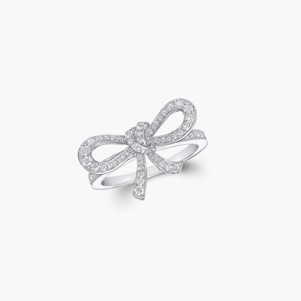 GRAFF TILDA BOW MINI SILVER DIAMOND RING
