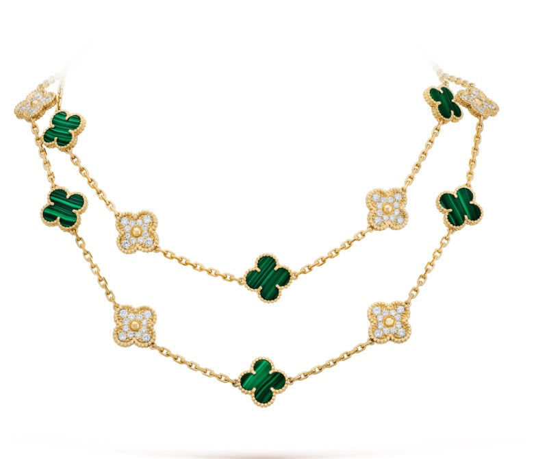 Van Cleef & Arpels CLOVER 20 MOTIFS MALACHITE DIAMOND GOLD