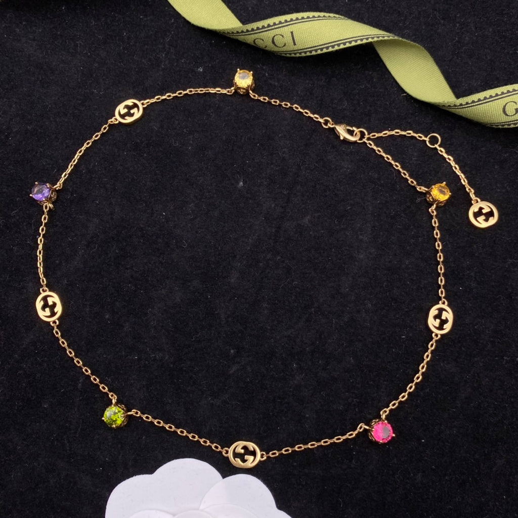GUCCI INTERLOCKING G BRACELET GEMSTONES