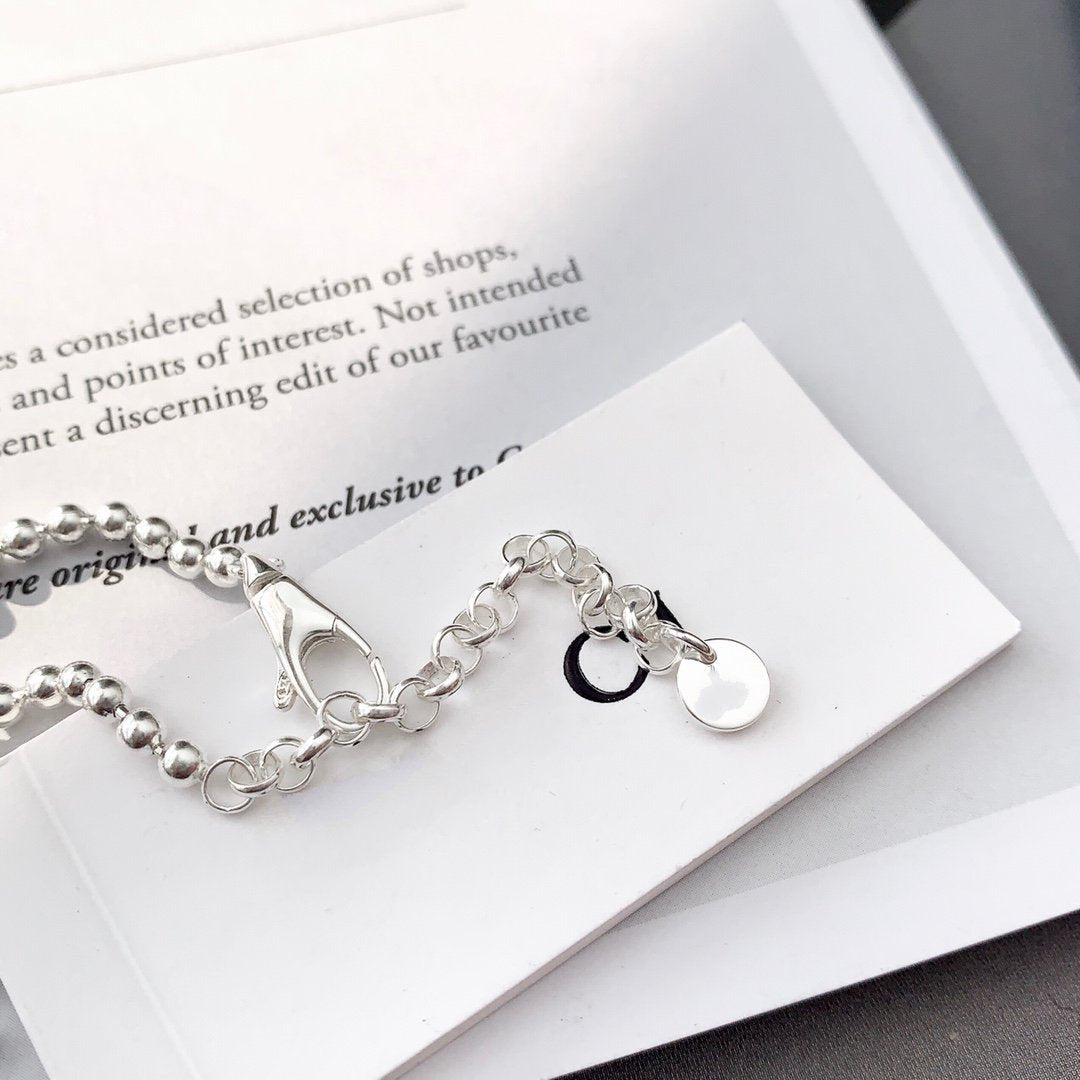 GUCCI INTERLOCKING NECKLACE G PENDANT  STERLING SILVER