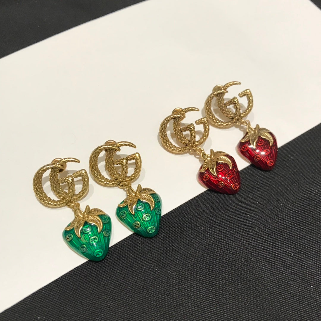 GUCCI STRAWBERRY EARRINGS