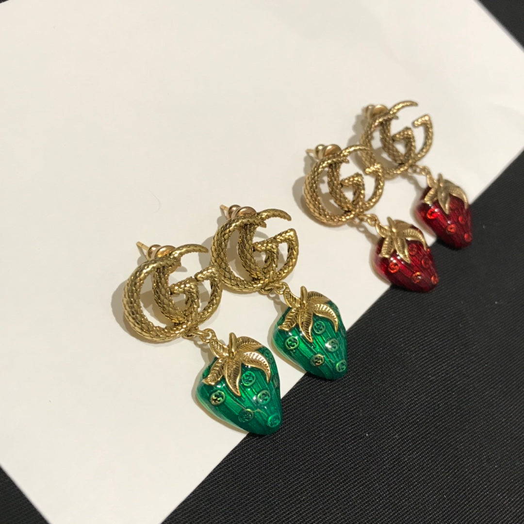 GUCCI STRAWBERRY EARRINGS