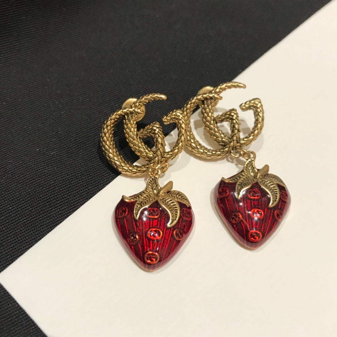 GUCCI STRAWBERRY EARRINGS