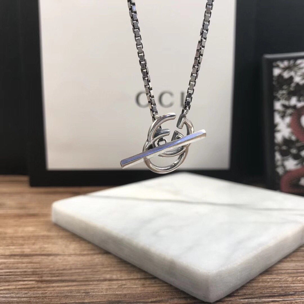 GUCCI STERLING SILVER BRITT  DOUBLE G BRACELET