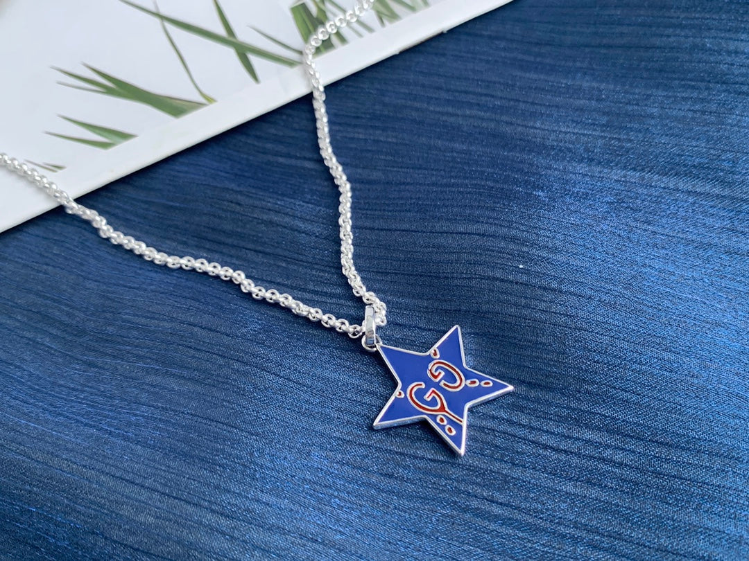 GUCCI GHOST  STAR PENDANT IN MIDNIGHT BLUE