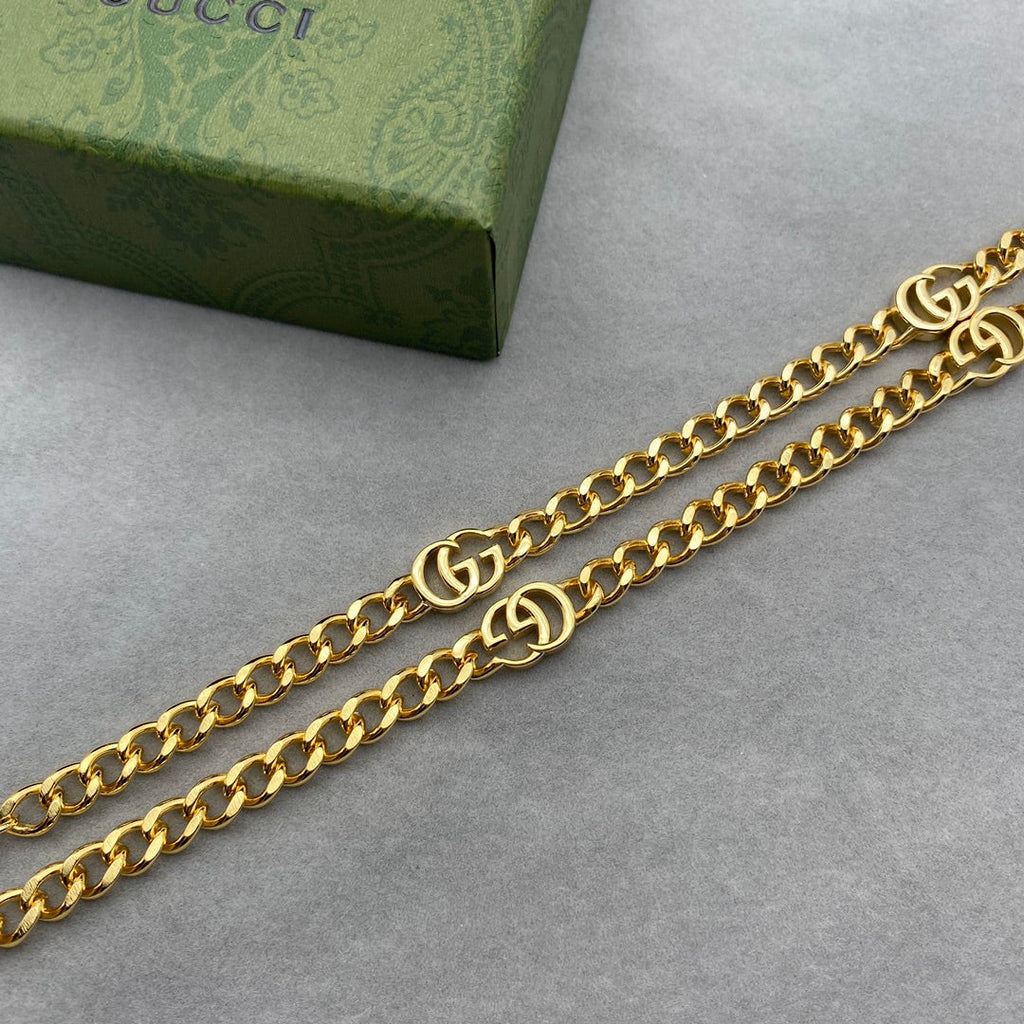 GUCCI DOUBLE G CRYSTAL NECKLACE