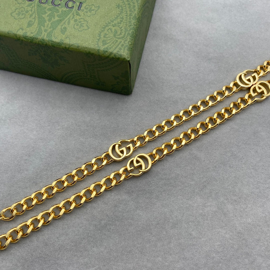 GUCCI DOUBLE G CRYSTAL NECKLACE