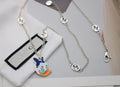GUCCI DONALD DUCK DOUBLE G STERLING SILVER NECKLACE