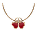 CHOPARD HAPPY WING CARNELIAN NECKLACE 1 DIAMOND