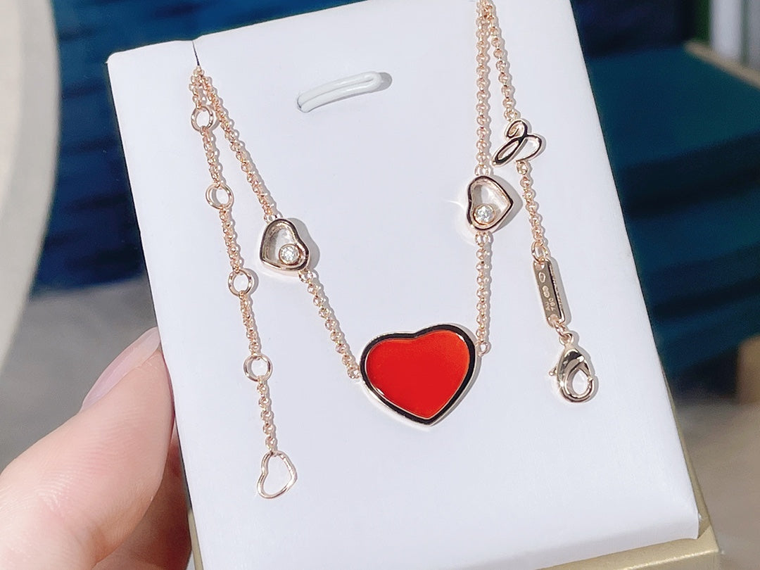 CHOPARD HAPPY HEART NECKLACE 3 MOTIFS