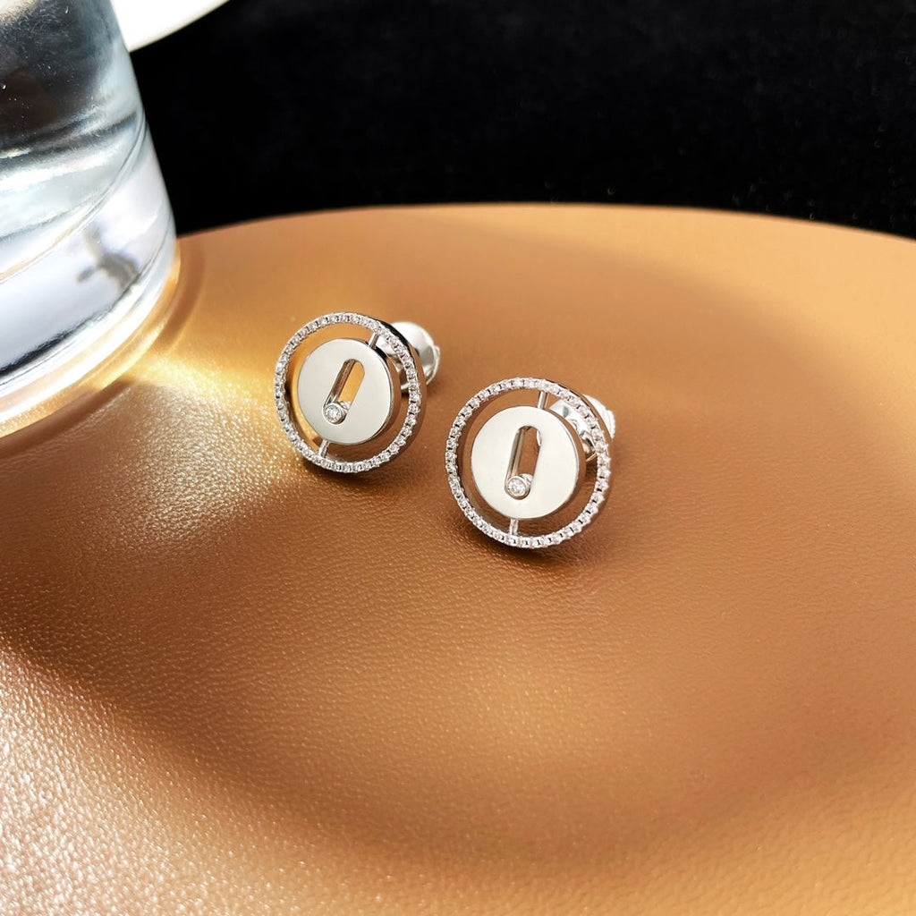 MESSIKA PUCES LUCKY MOVE DIAMOND EARRINGS