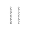 CHAUMET BEE LOVE SILVER DIAMOND LONG EARRINGS
