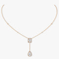 MESSIKA MY TWIN DIAMOND PINK GOLD TIE NECKLACE