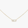 MESSIKA MOVE UNO PAVED SILVER DIAMOND NECKLACE