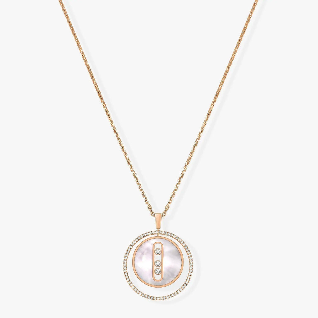 MESSIKA LUCKY MOVE MM NACRE BLANCHE DIAMOND NECKLACE