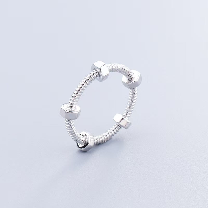CARTIER NUTS AND BOLTS PINK GOLD RING