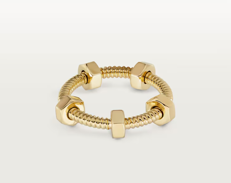 CARTIER NUTS AND BOLTS PINK GOLD RING