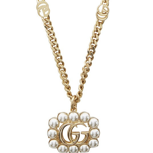 GUCCI DOUBLE G CRYSTAL NECKLACE