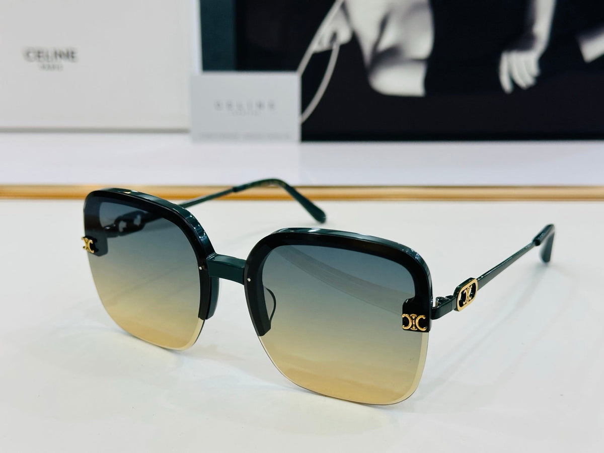 CELINE TRIOMPHE SQUARE SUNGLASSES CL40251 IN METAL