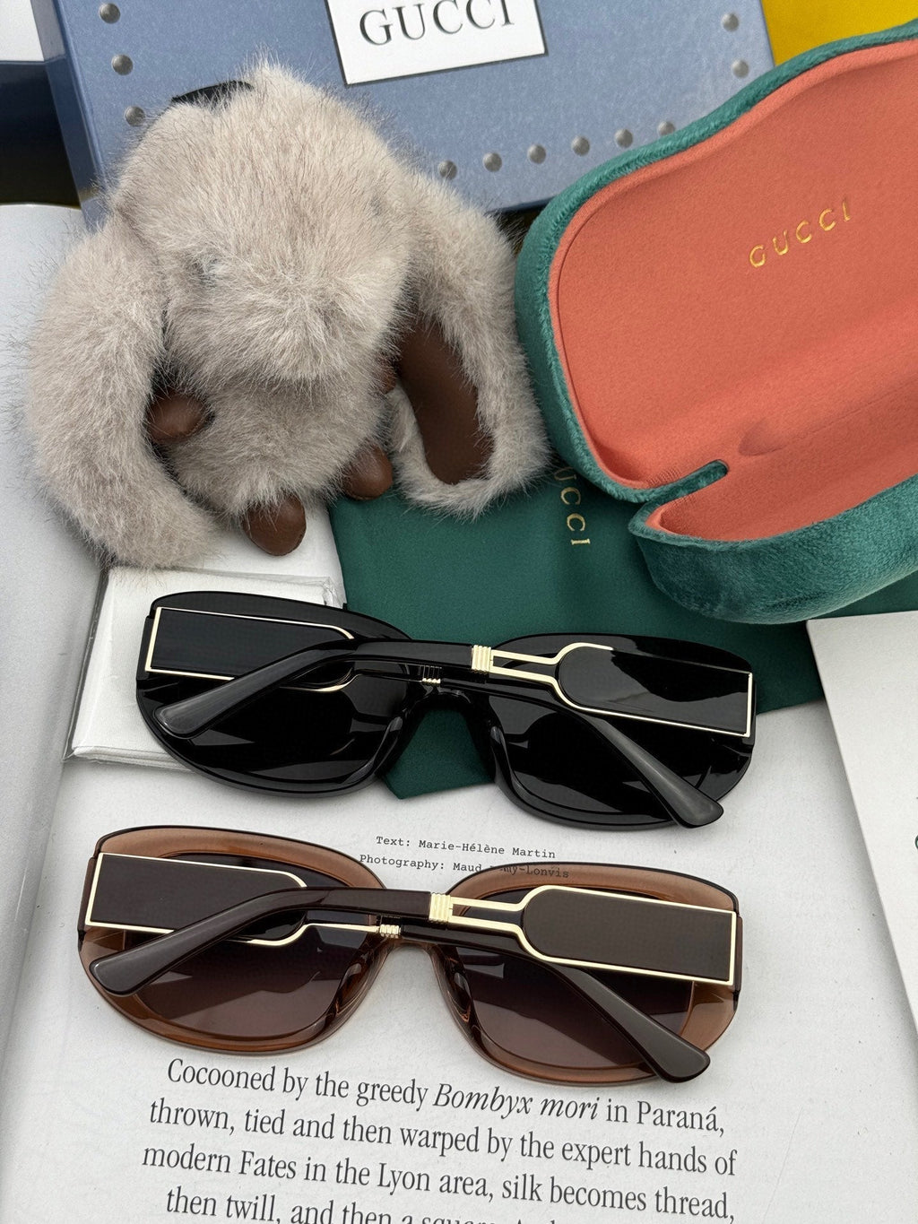GUCCI RECTANGULAR FRAME SUNGLASSES G0320 IN ACETATE