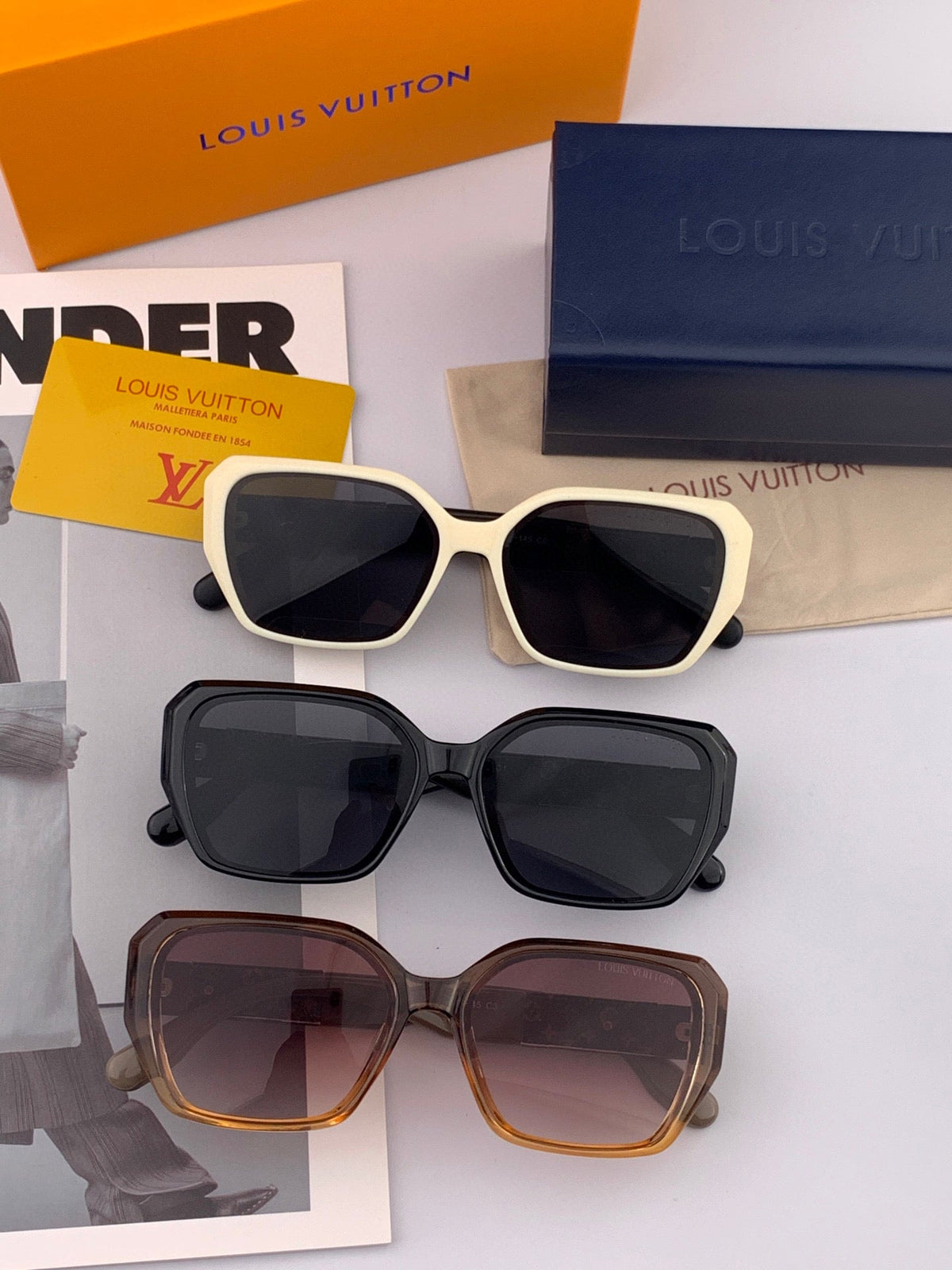 LOUIS VUITTON SQUARE SUNGLASSES L7132 IN ACETATE