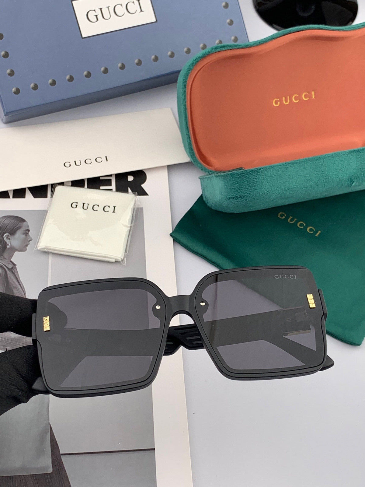 GUCCI GEOMETRIC FRAME SUNGLASSES G2519 IN ACETATE