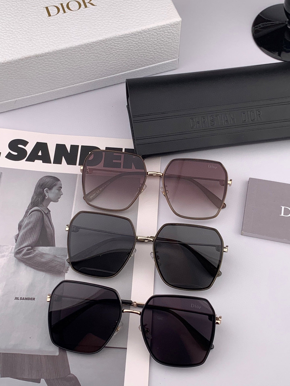 DIOR MONTAIGNE SUNGLASSES D7635 IN METAL