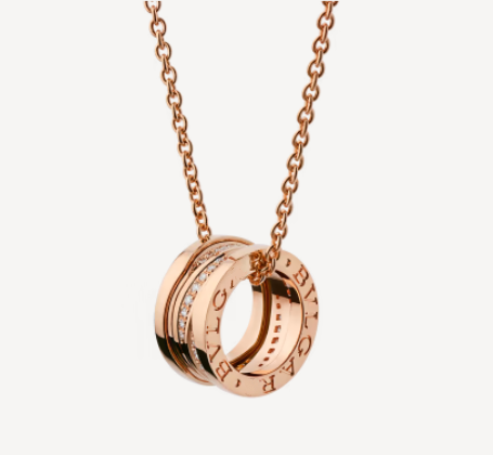 Bvlgari ZERO 1 PINK GOLD DIAMOND NECKLACE