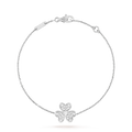 Van Cleef & Arpels FRIVOLE SILVER FLOWER DIAMOND BRACELET