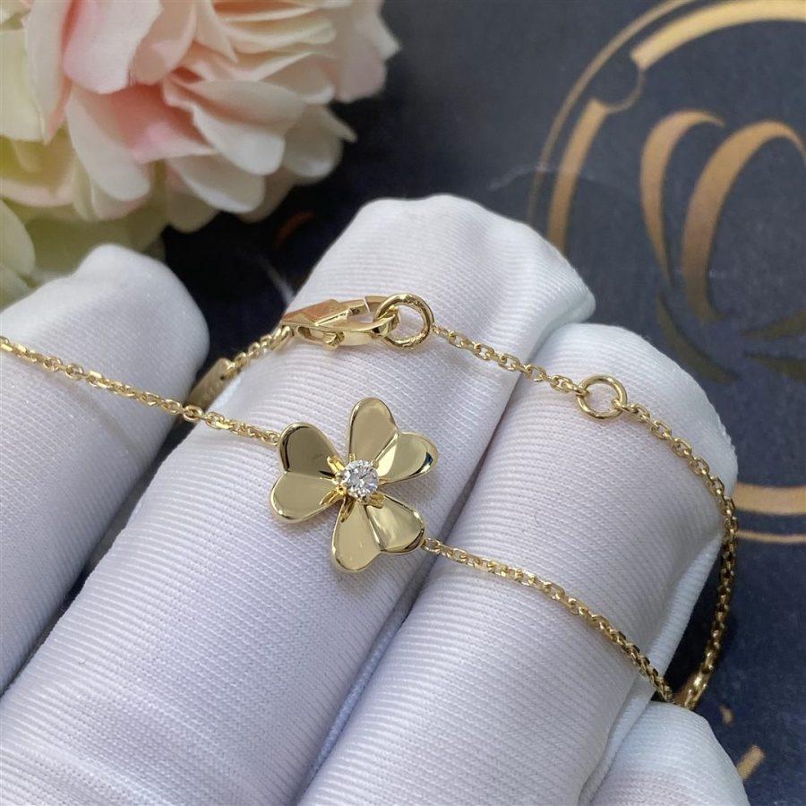 Van Cleef & Arpels FRIVOLE GOLD FLOWER BRACELET