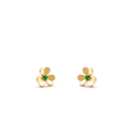 Van Cleef & Arpels FRIVOLE GOLD FLOWER MALACHITE EARRINGS