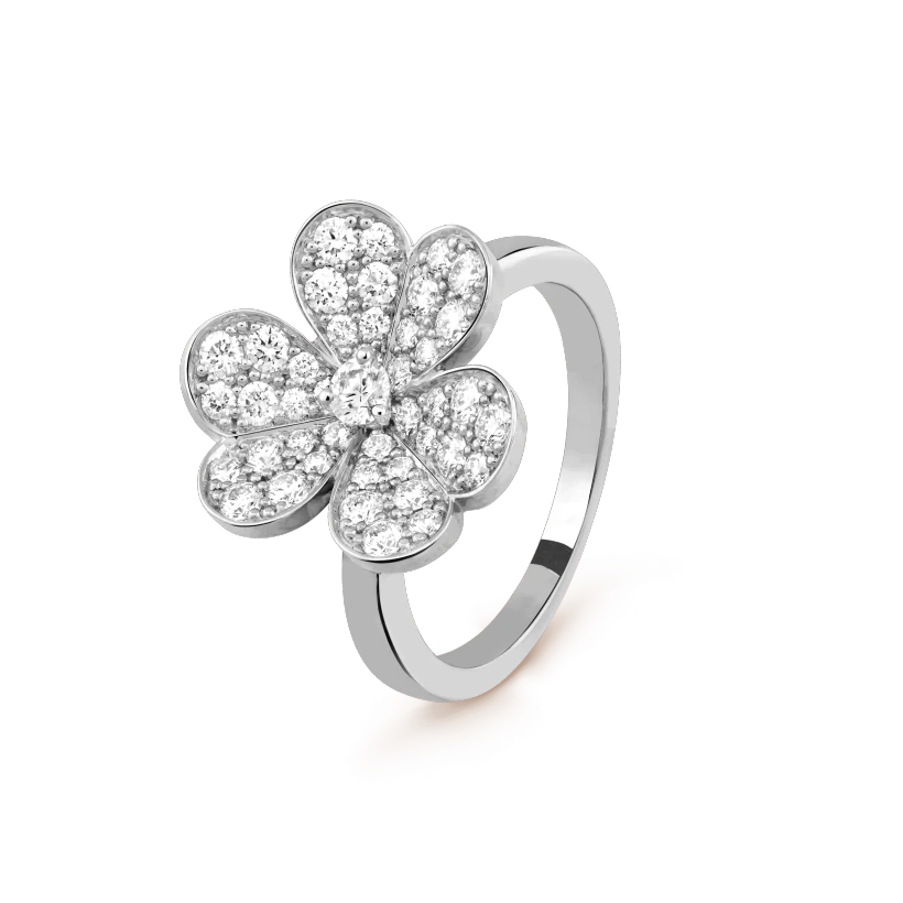 Van Cleef & Arpels FRIVOLE SILVER DIAMOND RING