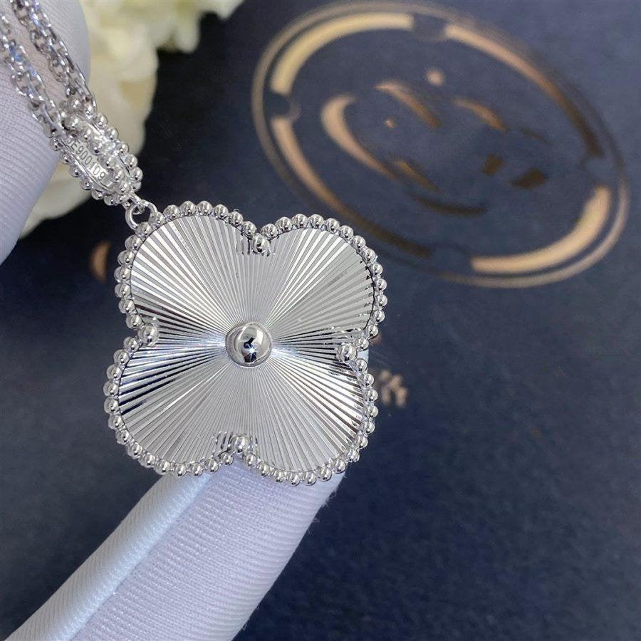 Van Cleef & Arpels CLOVER SILVER BIG CLOVER NECKLACE