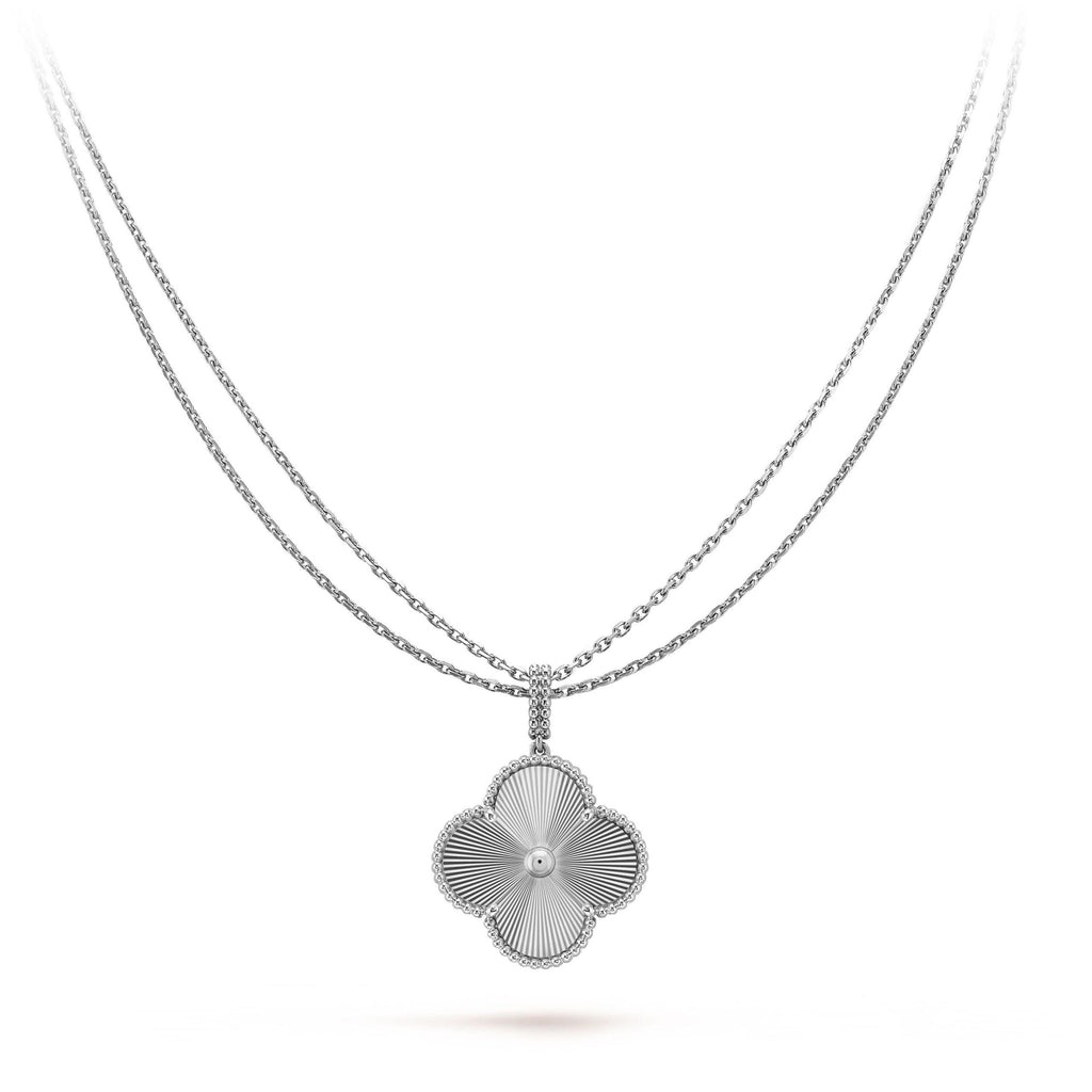 Van Cleef & Arpels CLOVER SILVER BIG CLOVER NECKLACE