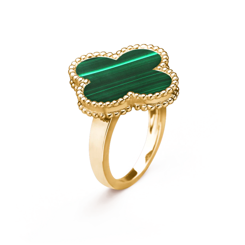Van Cleef & Arpels CLOVER MALACHITE RING