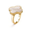 Van Cleef & Arpels CLOVER WHITE MOP RING
