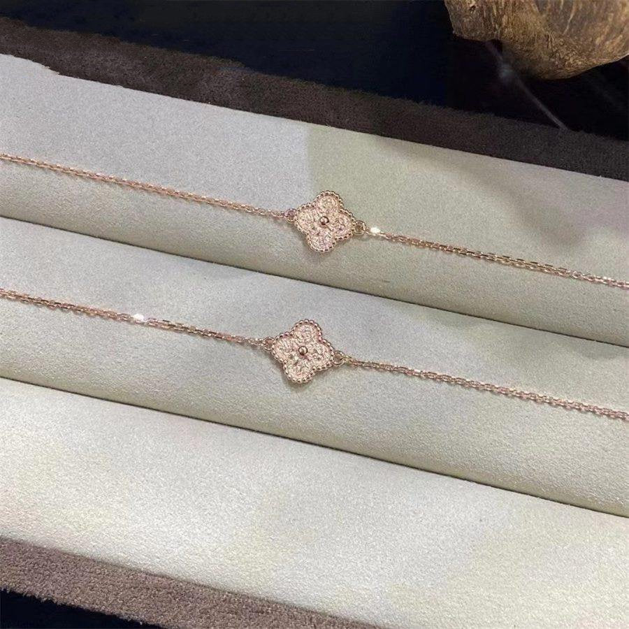 Van Cleef & Arpels CLOVER PINK GOLD BRACELET