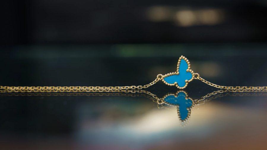 Van Cleef & Arpels BUTTERFLY TURQUOISE GOLD BRACELET