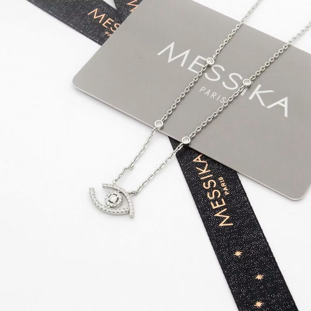 MESSIKA LUCKY EYE PAVED NECKLACE DIAMOND