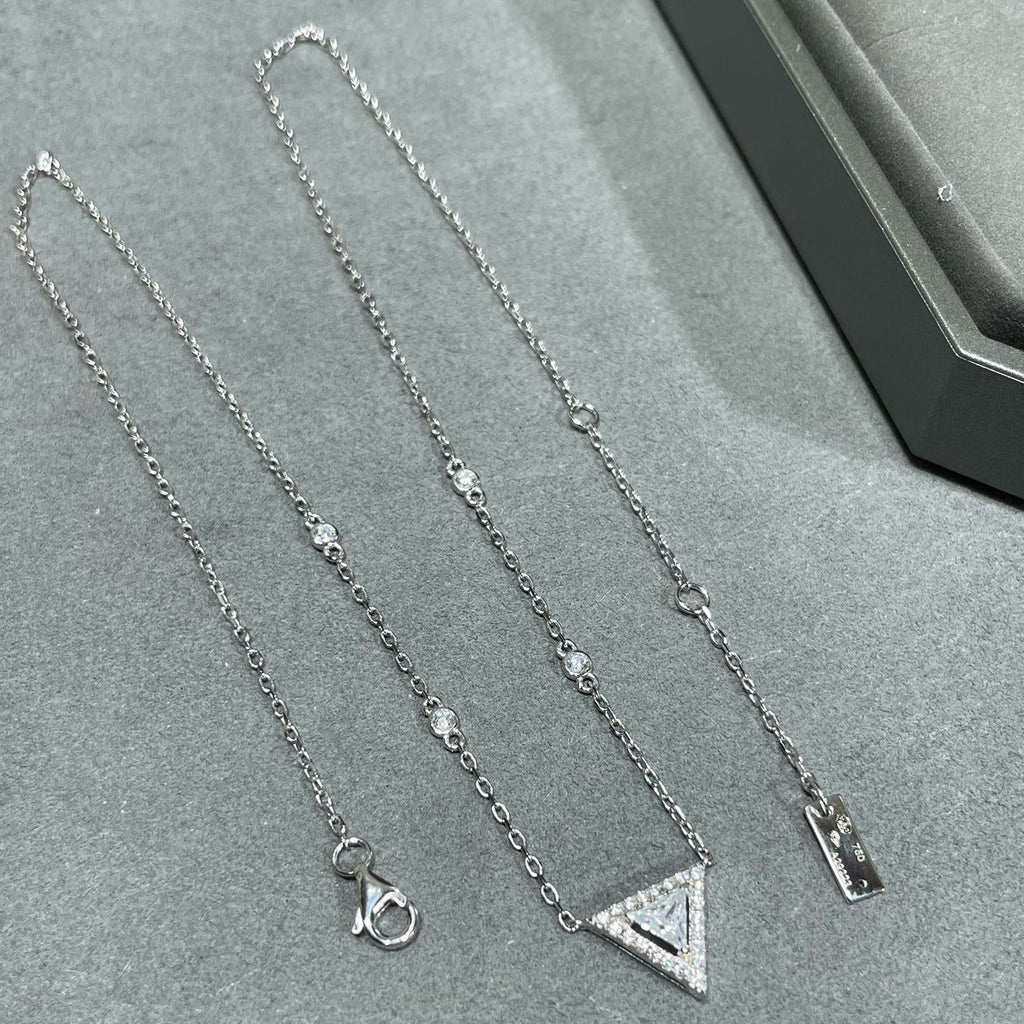 MESSIKA MESSIK TRIANGLE DIAMOND SILVER NECKLACE