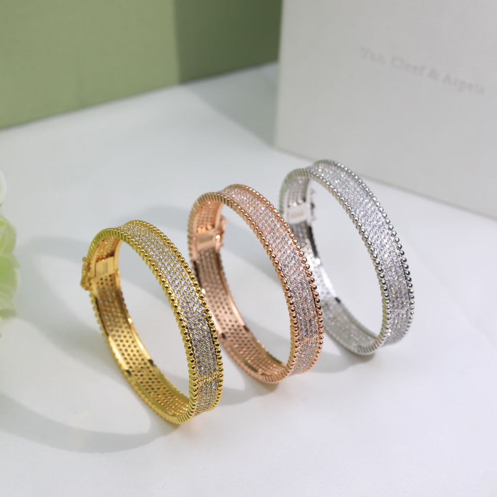 Van Cleef & Arpels PERLEE 3 ROWS DIAMONDS BRACELET