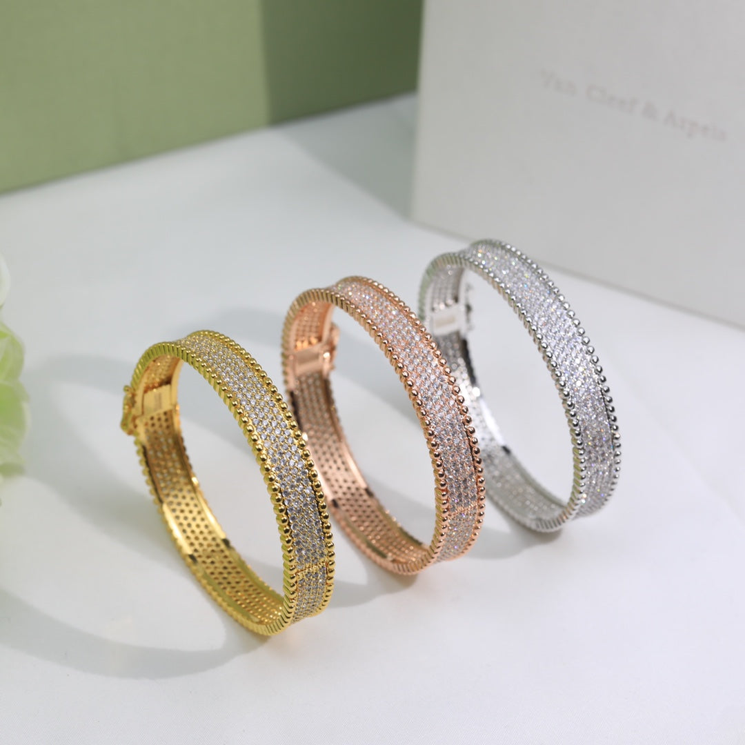 Van Cleef & Arpels PERLEE 3 ROWS DIAMONDS BRACELET