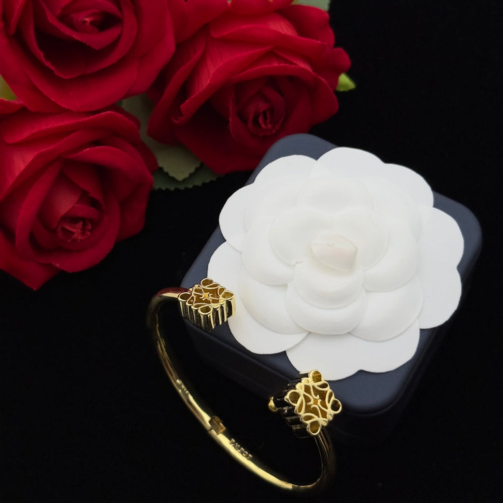 LOEWE ANAGRAM CUFF 2 MOTIFS BRACELET