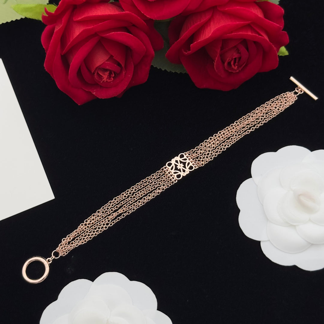 LOEWE ANAGRAM MUTIL CHAIN BRACELET